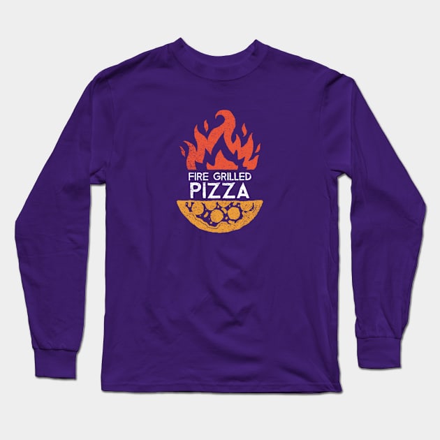 Fire Grilled Pizza Long Sleeve T-Shirt by Urban Gypsy Designs